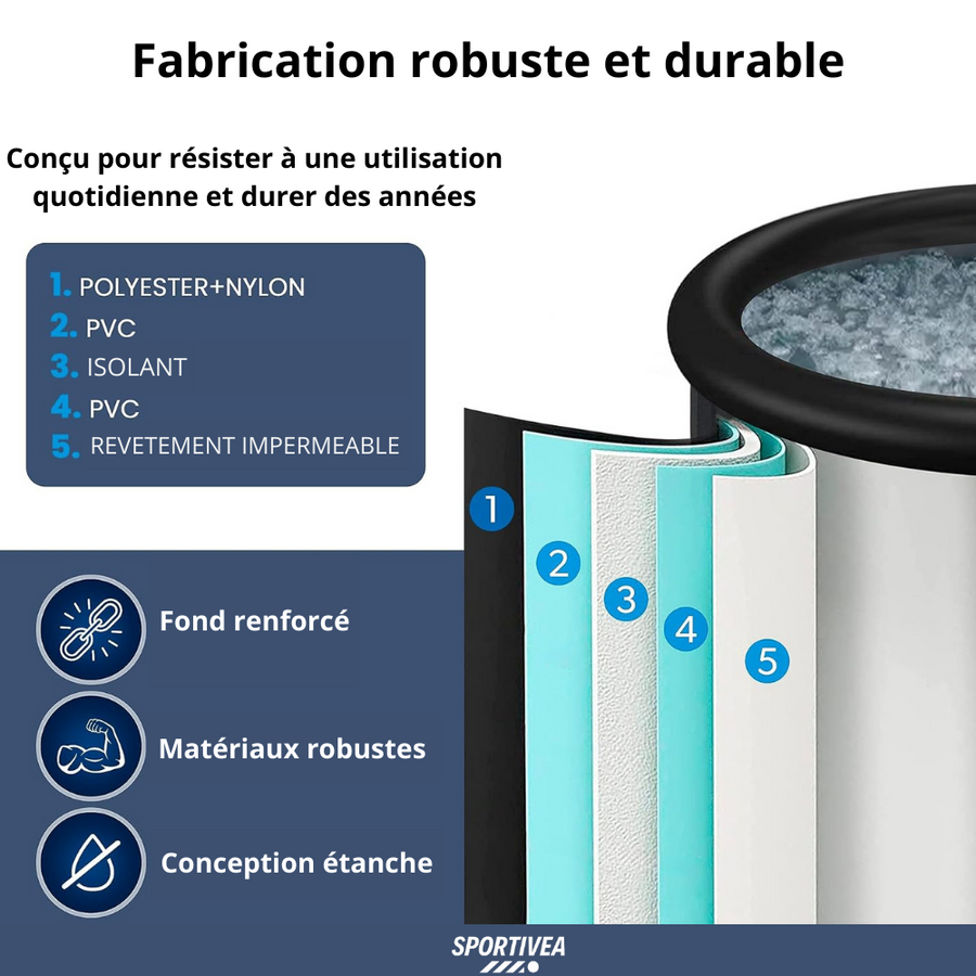 Bassin de cryothérapie sportivea: construction Durable et Fiable